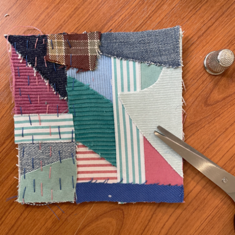 Interventions textiles- atelier patchwork collaboratif